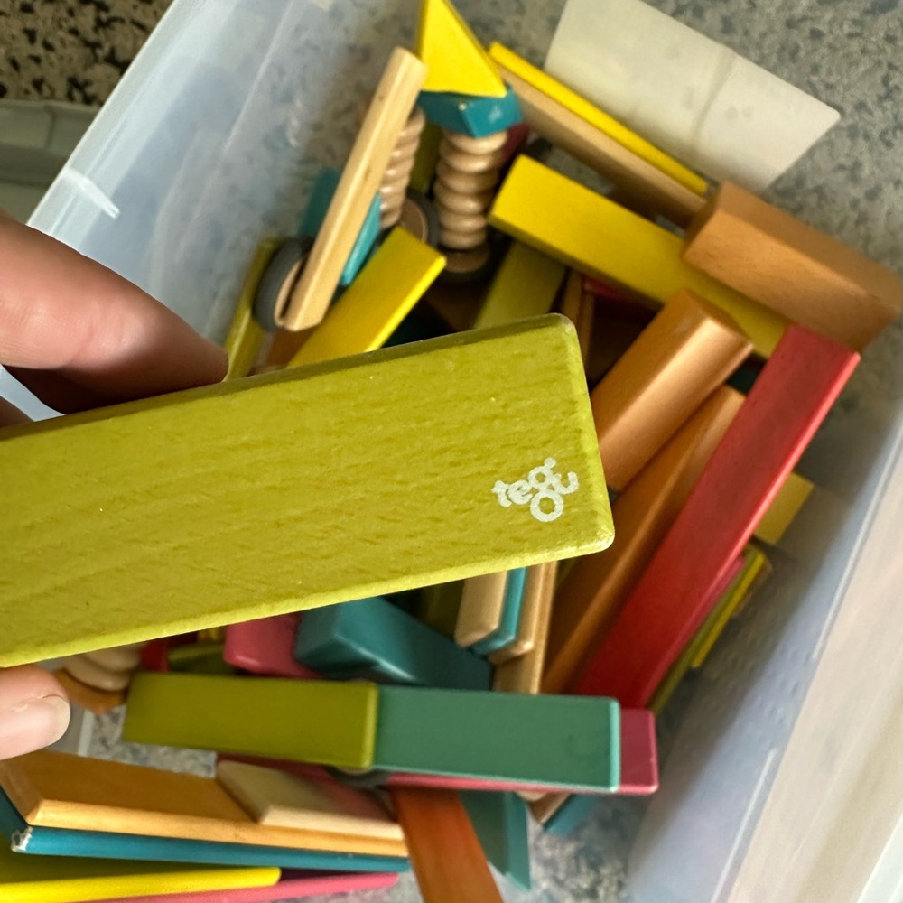 Tegu Magnetic Wooden Blocks Set Big Lot of 148 pieces